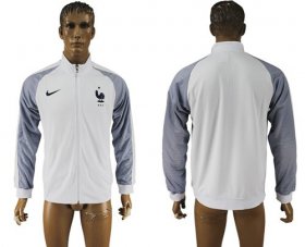 Wholesale Cheap France Soccer Jackets White