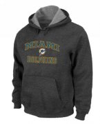 Wholesale Cheap Miami Dolphins Heart & Soul Pullover Hoodie Dark Grey