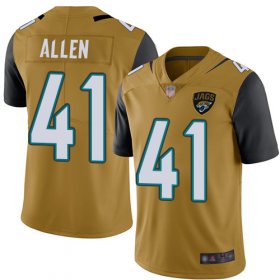 Wholesale Cheap Nike Jaguars #41 Josh Allen Gold Men\'s Stitched NFL Limited Rush Jersey