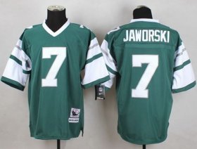 Wholesale Cheap Mitchell And Ness Eagles #7 Ron Jaworski Green Stitched Throwback NFL Jersey