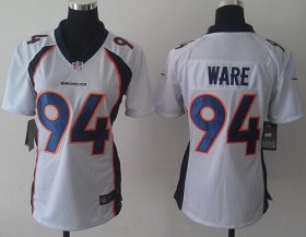 Wholesale Cheap Nike Broncos #94 DeMarcus Ware White Women\'s Stitched NFL New Elite Jersey