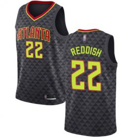 Wholesale Cheap Hawks #22 Cam Reddish Black Basketball Swingman Icon Edition Jersey