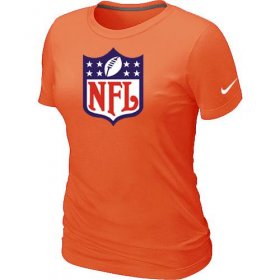 Wholesale Cheap Women\'s Nike NFL Logo NFL T-Shirt Light Orange
