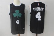Wholesale Cheap Men's Boston Celtics #4 Isaiah Thomas Black 2017-2018 Nike Swingman Stitched NBA Jersey