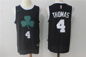 Wholesale Cheap Men\'s Boston Celtics #4 Isaiah Thomas Black 2017-2018 Nike Swingman Stitched NBA Jersey