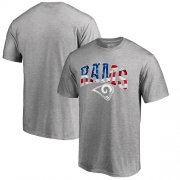 Wholesale Cheap Men's Los Angeles Rams Pro Line by Fanatics Branded Heathered Gray Banner Wave T-Shirt