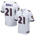 Wholesale Cheap Nike Ravens #21 Mark Ingram II White Men's Stitched NFL New Elite Jersey