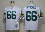 Wholesale Cheap Mitchell & Ness Packers #66 Ray Nitschke White Stitched Throwback NFL Jersey