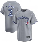 Cheap Men's Toronto Blue Jays #2 Justin Turner Gray Cool Base Stitched Jersey