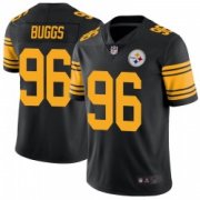 Wholesale Cheap Men's Pittsburgh Steelers #96 Isaiah Buggs Limited Black Color Rush Jersey