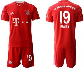 Wholesale Cheap Men 2020-2021 club Bayern Munchen home 19 red Soccer Jerseys