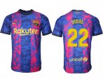 Wholesale Cheap Men 2021-2022 Club Barcelona blue training suit aaa version 22 Soccer Jersey