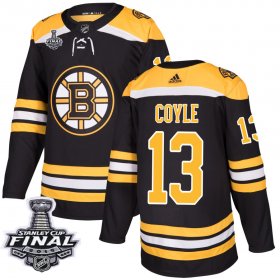 Wholesale Cheap Adidas Bruins #13 Charlie Coyle Black Home Authentic 2019 Stanley Cup Final Stitched NHL Jersey