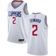 Wholesale Cheap Clippers #2 Kawhi Leonard White Basketball Swingman Association Edition Jersey