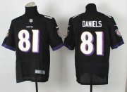 Wholesale Cheap Nike Ravens #81 Owen Daniels Black Alternate Men's Stitched NFL New Elite Jersey