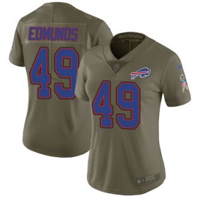 Wholesale Cheap Nike Bills #49 Tremaine Edmunds Olive Women\'s Stitched NFL Limited 2017 Salute to Service Jersey