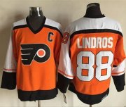 Wholesale Cheap Flyers #88 Eric Lindros Orange CCM Throwback Stitched NHL Jersey