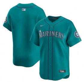 Cheap Men\'s Seattle Mariners Blank Aqua Alternate Limited Stitched jersey