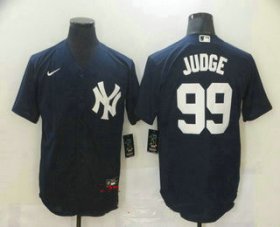Wholesale Cheap Men\'s New York Yankees #99 Aaron Judge Navy Blue Stitched MLB Nike Cool Base Jersey