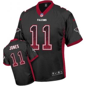 Wholesale Cheap Nike Falcons #11 Julio Jones Black Alternate Youth Stitched NFL Elite Drift Fashion Jersey
