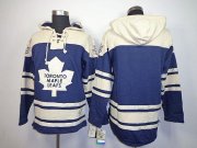 Wholesale Cheap Maple Leafs Blank Blue Sawyer Hooded Sweatshirt Stitched NHL Jersey