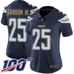 Wholesale Cheap Nike Chargers #25 Melvin Gordon III Navy Blue Team Color Women\'s Stitched NFL 100th Season Vapor Limited Jersey