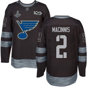 Wholesale Cheap Adidas Blues #2 Al MacInnis Black 1917-2017 100th Anniversary Stanley Cup Champions Stitched NHL Jersey