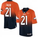 Wholesale Cheap Nike Broncos #21 Aqib Talib Orange/Navy Blue Men's Stitched NFL Elite Fadeaway Fashion Jersey