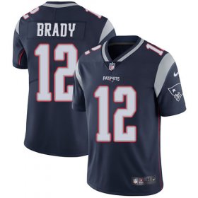 Wholesale Cheap Nike Patriots #12 Tom Brady Navy Blue Team Color Youth Stitched NFL Vapor Untouchable Limited Jersey