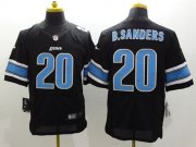 Wholesale Cheap Nike Lions #20 Barry Sanders Black Alternate Men's Stitched NFL Elite Jersey