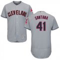 Wholesale Cheap Indians #41 Carlos Santana Grey Flexbase Authentic Collection Stitched MLB Jersey