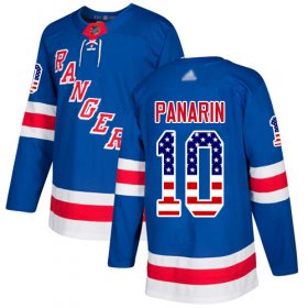 Wholesale Cheap Adidas Rangers #10 Artemi Panarin Royal Blue Home Authentic USA Flag Stitched NHL Jersey