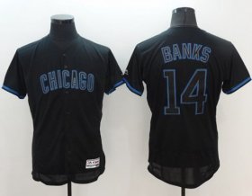Wholesale Cheap Cubs #14 Ernie Banks Black Fashion Flexbase Authentic Collection Stitched MLB Jersey