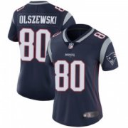 Wholesale Cheap Women's New England Patriots #80 Gunner Olszewski Limited Navy Team Color Vapor Untouchable Jersey