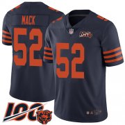 Wholesale Cheap Nike Bears #52 Khalil Mack Navy Blue Alternate Men's Stitched NFL 100th Season Vapor Limited Jersey