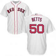 Wholesale Cheap Red Sox #50 Mookie Betts White Cool Base Stitched Youth MLB Jersey