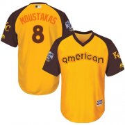 Wholesale Cheap Royals #8 Mike Moustakas Gold 2016 All-Star American League Stitched Youth MLB Jersey