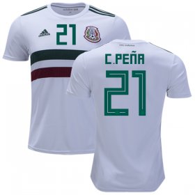Wholesale Cheap Mexico #21 C.Pena Away Kid Soccer Country Jersey