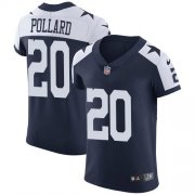 Wholesale Cheap Nike Cowboys #20 Tony Pollard Navy Blue Thanksgiving Men's Stitched NFL Vapor Untouchable Throwback Elite Jersey