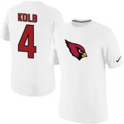 Wholesale Cheap Nike Arizona Cardinals #4 Kevin Kolb Name & Number NFL T-Shirt White