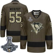 Wholesale Cheap Penguins #55 Larry Murphy Green Salute to Service 2017 Stanley Cup Finals Champions Stitched NHL Jersey