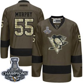 Wholesale Cheap Penguins #55 Larry Murphy Green Salute to Service 2017 Stanley Cup Finals Champions Stitched NHL Jersey