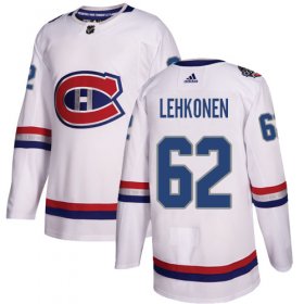 Wholesale Cheap Adidas Canadiens #62 Artturi Lehkonen White Authentic 2017 100 Classic Stitched NHL Jersey
