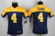 Wholesale Cheap Nike Packers #4 Brett Favre Navy Blue Alternate Youth Stitched NFL New Elite Jersey