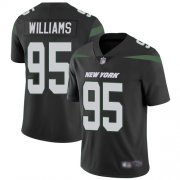 Wholesale Cheap Nike Jets #95 Quinnen Williams Black Alternate Men's Stitched NFL Vapor Untouchable Limited Jersey