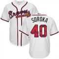 Wholesale Cheap Braves #40 Mike Soroka White Team Logo Fashion Stitched MLB Jersey