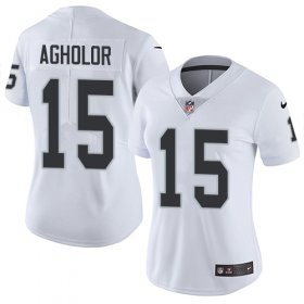 Wholesale Cheap Nike Raiders #15 Nelson Agholor White Women\'s Stitched NFL Vapor Untouchable Limited Jersey