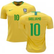 Wholesale Cheap Brazil #10 Giuliano Home Soccer Country Jersey