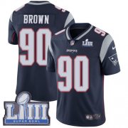 Wholesale Cheap Nike Patriots #90 Malcom Brown Navy Blue Team Color Super Bowl LIII Bound Youth Stitched NFL Vapor Untouchable Limited Jersey