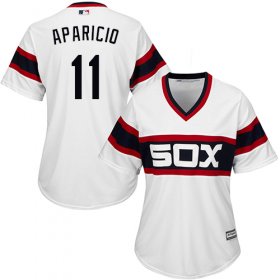 Wholesale Cheap White Sox #11 Luis Aparicio White Alternate Home Women\'s Stitched MLB Jersey
